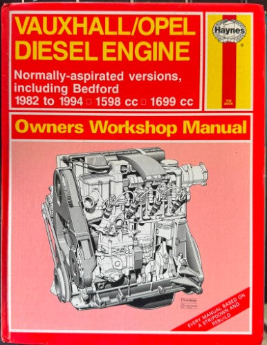 Haynes Service & Repair Manual - Vauxhall / Opel Diesel Engine (Normally Aspirated inc Bedford) 1982- 94 (Hardcover)
