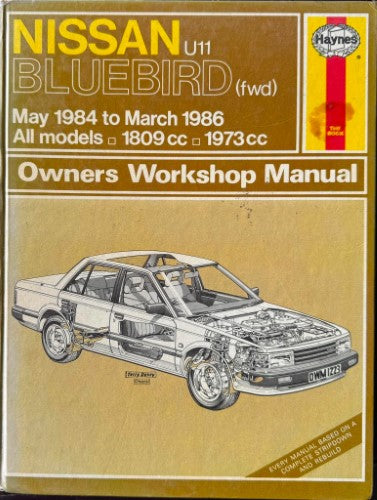 Haynes Service & Repair Manual - Nissan Bluebird 1984-86 (All Models) (Hardcover)