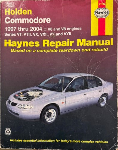 Haynes Service & Repair Manual - Holden Commodore 1997-2004 (V6 & V8) - VT VTII VX VXII VY & VYII