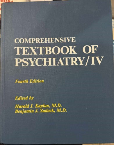 Harold Kaplan / Benjamin Sadock - Comprehensive Textbook Of Psychiatry IV (Hardcover)
