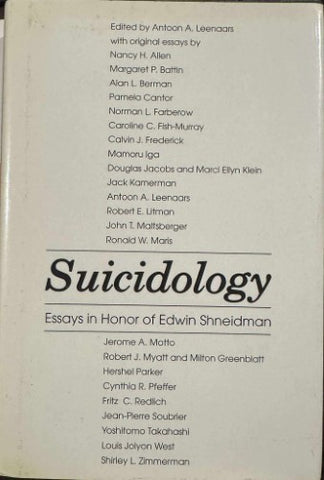 Suicidology : Essays In Honor Of Edwin Shneidman (Hardcover)