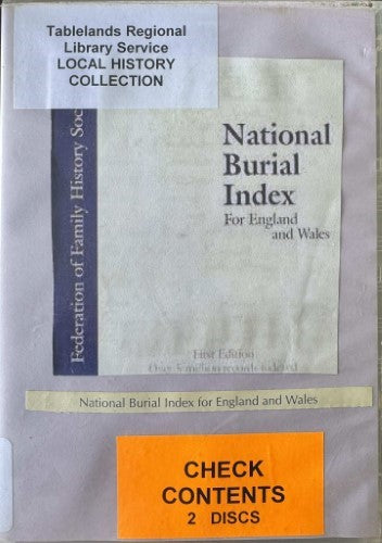 National Burial Index For England & Wales - 1538-2000 (CD-ROM) (CD)