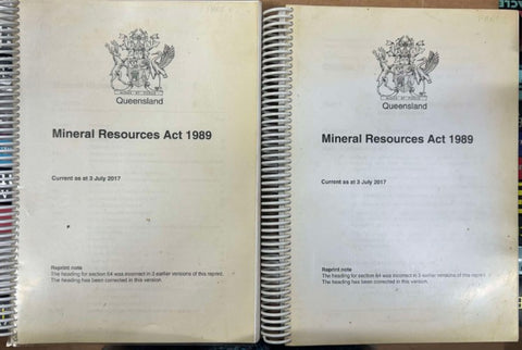 Queensland Mineral Resources Act 1989 (Spiral Bound)