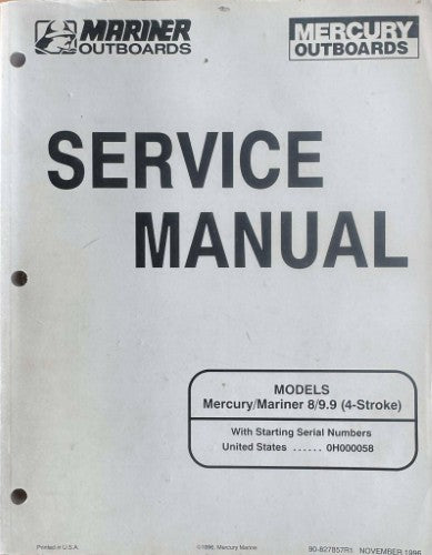 Mercury / Mariner Outboards - Service Manual : Models 8/9.9 (4 Stroke)