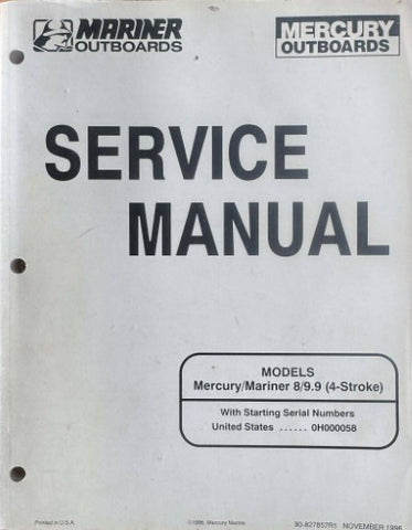 Mercury / Mariner Outboards - Service Manual : Models 8/9.9 (4 Stroke)