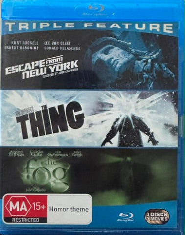 Escape From New York / The Thing / The Fog (Blu Ray)