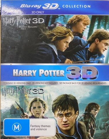 Harry Potter & The Deathly Hallows pts 1 & 2 (3D Edn) (Blu Ray)