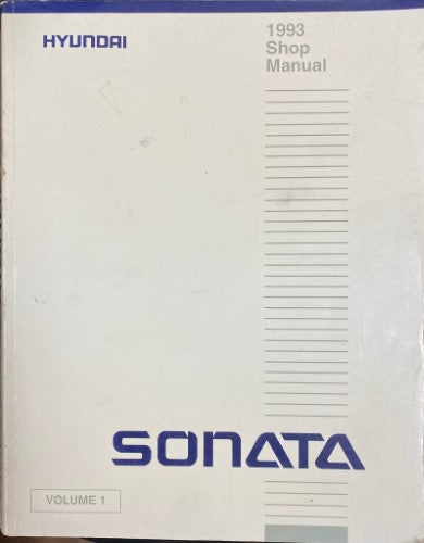 1993 Shop Manual - Hyundai Sonata Volume 1