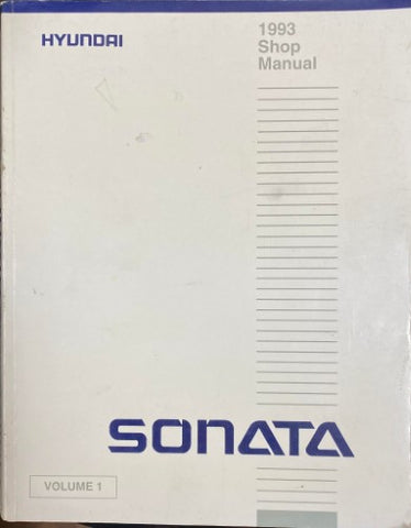 1993 Shop Manual - Hyundai Sonata Volume 1