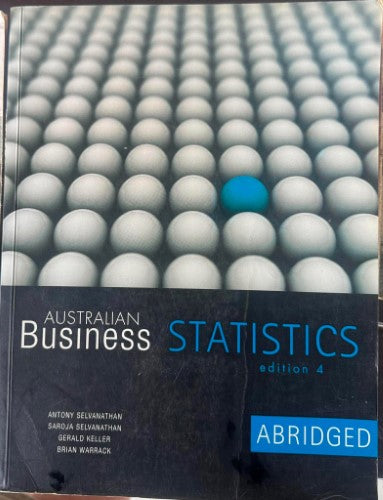 Anthony & Saroja Selvanathan (& Others) - Australian Business Statistics (Edn 4) (w/ CD-ROM)