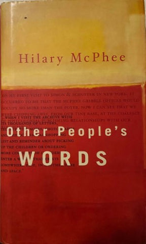 Hilary McPhee - Other People's Words (Hardcover)