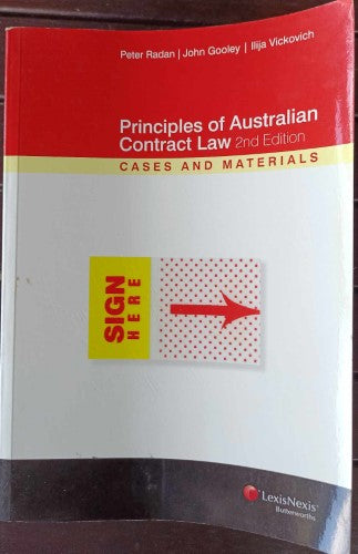 Peter Radan / John Gooley (& Others) - Principles Of Australian Contract Law (2nd Edn)