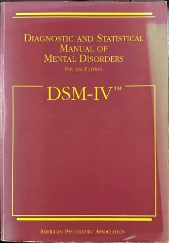 Diagnostic & Statistical Manual Of Mental Disorders (4th Edition) (Hardcover)