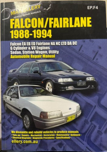 Max Ellery Vehicle Repair Manual - Ford Falcon / Fairlane 1988-1994