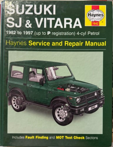 Haynes Service & Repair Manual - Suzuki SJ & Vitara 1982-97 4 Cyl Petrol (Hardcover)