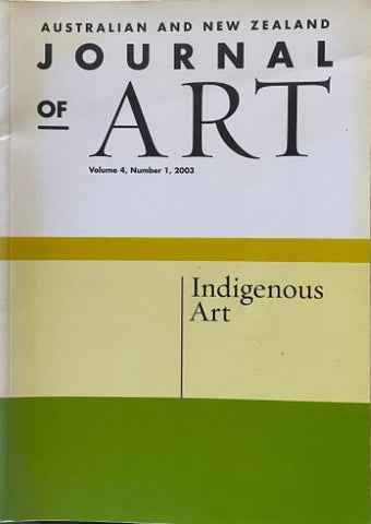 Journal Of Art Volume 4, Number 1, 2003