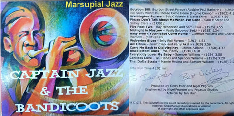 Captain Jazz & The Bandicoots - Marsupial Jazz (CD)