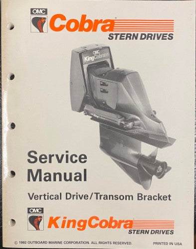 Cobra Stern Drives - EFI Diagnostic Manual