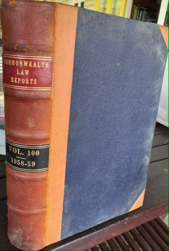 Commonwealth Law Reports : Vol 100 1958-59 (Hardcover)