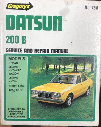 Gregory's Service & Repair Manual - #175A - Datsun 200B (1977-81) (Hardcover)