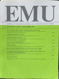 EMU : Journal Of The Royal Australasian Ornithologists Union #95 (Sept 1995)