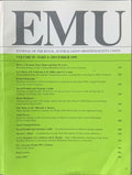 EMU : Journal Of The Royal Australasian Ornithologists Union #95 (Dec 1995)
