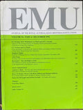 EMU : Journal Of The Royal Australasian Ornithologists Union #92 (Dec 1992)