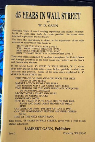 W.D Gann - 45 Years On Wall Street (Hardcover)