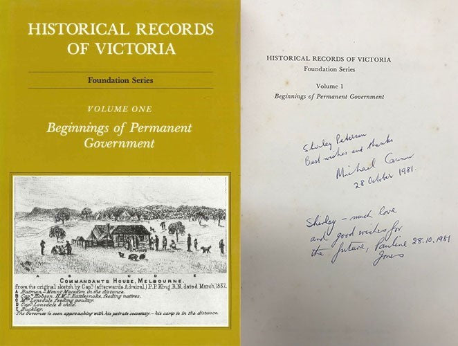 Michael Cannon / Pauline Jones - Historical Records Of Victoria : Volume 1 - Beginnings Of Permenent Government (Hardcover)