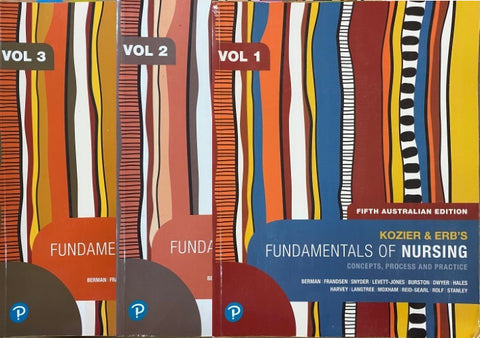 Barbara Kozier / Glenora Erb - Fundamentals of Nursing : Fifth Australian Edition - Volumes 1, 2 & 3