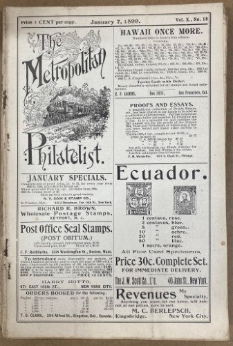 The Metropolitan Philatelist (Vol X) #18 (1899)
