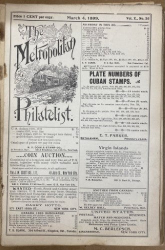 The Metropolitan Philatelist (Vol X) #26 (1899)