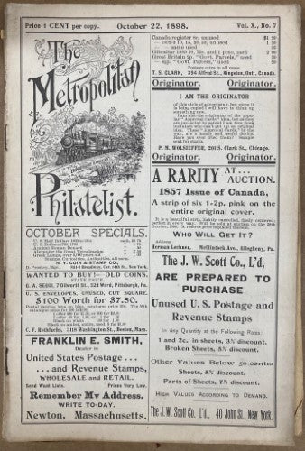 The Metropolitan Philatelist (Vol X) #7 (1899)