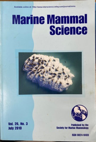 Marine Mammal Science #263 (July 2010)