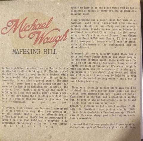 Michael Waugh - Mafeking Hill (CD)