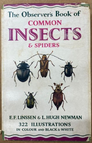 E.F Linssen / High Newman - The Observer's Book Of Common Insects & Spiders (Hardcover)