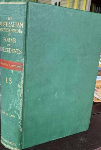 B.A Helmore (Editor) - The Australian Encyclopedia Of Forms & Precedents (2nd Edn) #13 Sale Of Land (Hardcover)