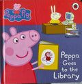 Peppa Goes To The Library (Board Book) (Hardcover)