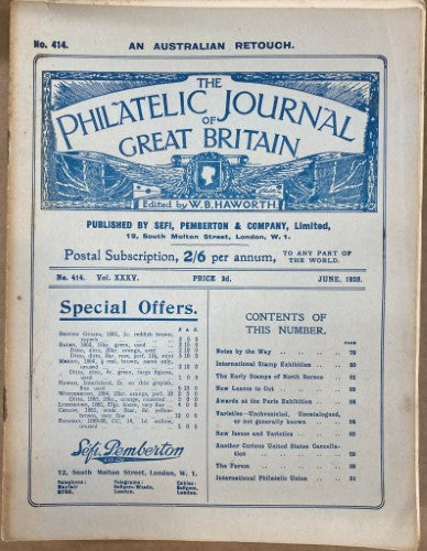 The Philatelic Journal Of Great Britain #414
