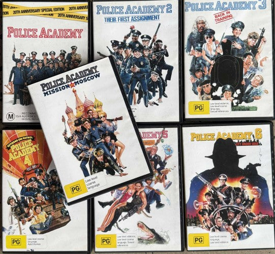 Police Academy 1-6 + Mission Moscow (DVD)