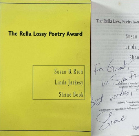 Susan Rich / Linda Jarksey / Shane Book - The Rella Lossy Poetry Award