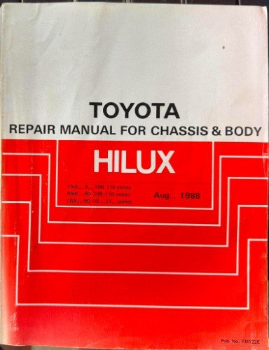 Toyota Repair Manual For Chassis &  Body - Hilux (August 1998)