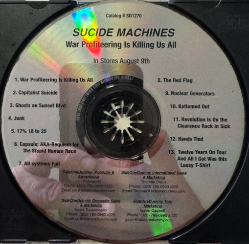 Suicide Machines - War Profiteering Is Killing Us All (CD)