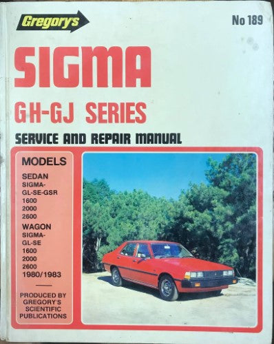 Gregory's Service & Repair Manual - #189 - Chrysler Sigma GH-GJ Series (1980-83) (Hardcover)