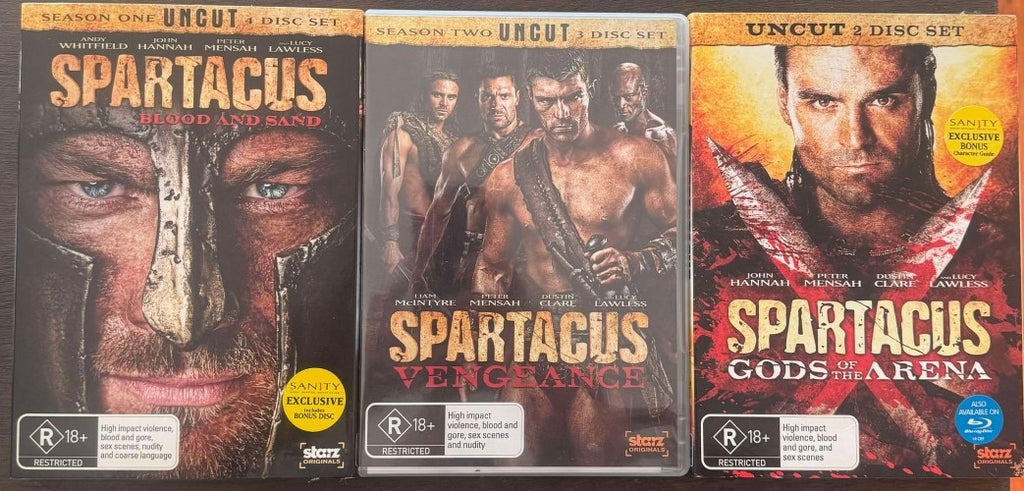 Spartacus : Gods Of The Arena / Blood & Sand / Vengeance (DVD)