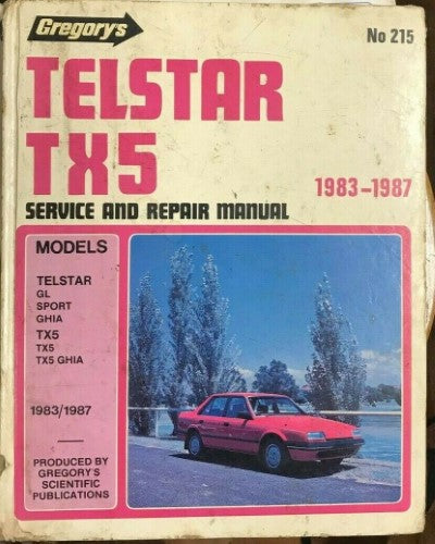 Gregory's Service & Repair Manual - #215 - Ford Telstar TX5 (1983-87) (Hardcover)