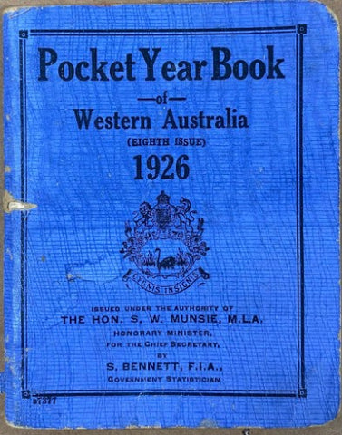 Government Issue - Pocket Year Book Of Western Australia 1926 (8th Issue)