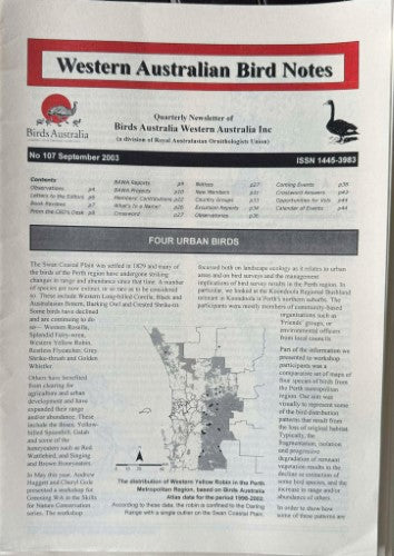 Western Australian Bird Notes #107 (Sept 2003)