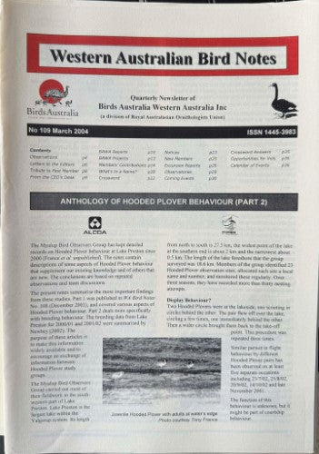 Western Australian Bird Notes #109 (Mar 2004)