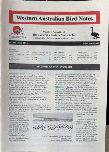 Western Australian Bird Notes #110 (June 2004)